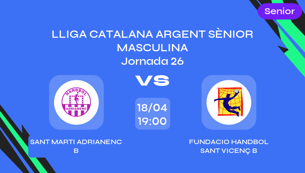 Imagen del video: SANT MARTI ADRIANENC B vs FUNDACIO HANDBOL SANT VICENÇ B